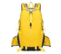 AUXDIQ 50L Mochila de Senderismo Ligera Mochila Trekking Mujer Hombre Mochilas para Viajes Excursiones Acampadas Montaña Amarillo