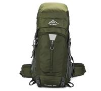 AUXDIQ 60L Mochila de Senderismo Ligera Mochila Trekking Mujer Hombre para Viajes Excursiones Acampadas Montaña (Verde)