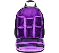 AUXDIQ Bolsa para cámara Mochila Impermeable a Prueba de Golpes Bolsa de Camping Bolsa pequeña para cámara DSLR Mochila de Viaje Bolsa para cámara, Morado