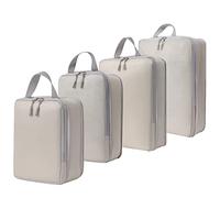 AUXDIQ Organizador de Equipaje 4 en 1 Set Organizadores de Viajes de Compresión Expandibles Packing Cubes Organizador de Maleta Bolsa para Viajes