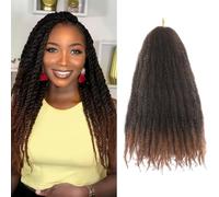 Auxemuen Marley Twist Braiding Hair Marley Twist Hairs Long Cuban Hair Marleys Afro Kinky Curly Twists Faux Locs Crochet Synthetic Crochet Trenzas Hair Extensiones (T30#, 30, 14 pulgadas (paquete de 6