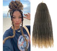 Auxemuen Marley Twist Braiding Hair Marley Twist Hairs Long Cuban Hair Marleys Afro Kinky Curly Twists Faux Locs Crochet Sintético Crochet Trenzas Hair Extensiones (T27#, 24 pulgadas (paquete de 6))