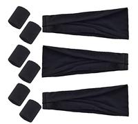 AUXHCYL 9 Piezas Juego de Muñequeras Establecer,Muñequera Deportiva,Muñequeras Sudor Suave y Gruesa,Muñequera Tenis,Muñequera Padel para Niños y Niñas,Gimnasia,Tenis