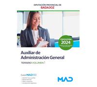 AUXILIAR ADMINISTRACION GENERAL TEMARIO 1 DIPUTACION BADAJO