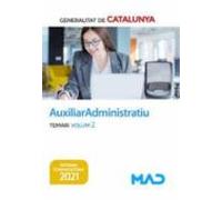 Auxiliar Administratiu De La Generalitat De Catalunya. Temari Volum 2