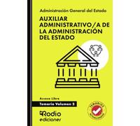 Auxiliar Administrativo/a de la Administración del Estado. Temario. Volumen 2. Acceso Libre (OPOSICIONES)