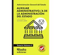 Auxiliar Administrativo/a de la Administración del Estado. Temario. Volumen 3. Acceso Libre (OPOSICIONES)