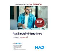 Auxiliar Administrativo/a de la Universidad de Salamanca. Temario volumen 2