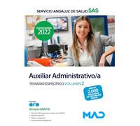 Auxiliar Administrativo/a Temario Específico Volumen 2 Servicio Andalu