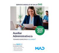 AUXILIAR ADMINISTRATIVO /A SAS TEMARIO ESPECIFICO VOL 01 2026 2027
