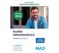 AUXILIAR ADMINISTRATIVO ACCESO LIBRE JUNTA DE ANDALUCIA TEMARIO VOLUMEN 2 2024