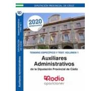 Auxiliar Administrativo De La Diputación Provincial De Cádiz. Temario