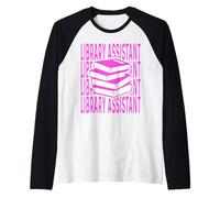 Auxiliar de Biblioteca Amante de los Libros Camiseta Manga Raglan