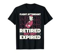 Auxiliar De Vuelo Jubilado Cabina Avión - Tripulante Azafata Camiseta