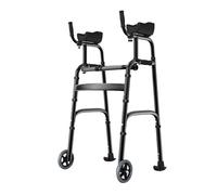 auxiliares, Andador con ruedas delanteras, altura ajustable y reposabrazos extraíbles. plegable estándar for rehabilitación. Ayuda auxiliar for caminar