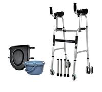 auxiliares, Andador plegable ligero con ruedas y asiento, andador ajustable asistencia, ayuda for caminar for personas mayores