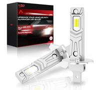 AUXIRACER H1 LED, H1 LED 30000LM 100W 6500K luz blanca fuerte, kit de conversión Halógena, bombilla de faro para 12V coche o motocicleta, 2 bombillas