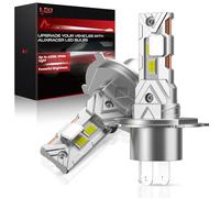 AUXIRACER H4 LED, 18000LM 6500K Blanco, Mini Formato 1:1, Bombilla LED H4 500% Brillante, Plug and Play, 9-24V Lámpara para Faros de Coche y Moto, 2 Piezas