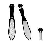 Auxmir Lima para Pies Durezas Profesional Manual, Escofina Pies, Pedicura Pies 3 en 1 Dobre Cara, Eliminador de Callos Exfoliante, Acero Inox. 1 pack