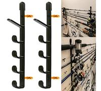 AUXPhome Estante de almacenamiento de pared para caña de pescar, soporte para caña de pescar, organizador de almacenamiento para garaje, cabina y sótano, fácil de instalar, incluye accesorios