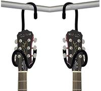 AUXPhome Juego de 2 soportes para guitarra para armario o expositor de guitarra, portátil, negro, con acolchado de goma antideslizante, guitarra no incluida.