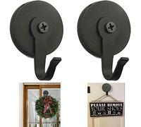 AUXPhome Paquete de 2 ganchos magnéticos para corona: colocando un imán en cada lado del cristal de un solo panel o también se puede utilizar por separado en puerta de acero de metal, (base magnética