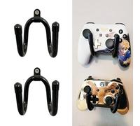 AUXPhome Paquete de 2 soportes universales de pared para controlador de juegos, mini gancho organizador para PS3/PS4/PS5/Xbox 360/Xbox One/S/X/Elite/Series S/Series X, etc. cualquier controlador, sin