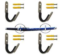 AUXPhome Soporte de espada para colgar espadas de pared de 4 piezas, soporte de espada, ganchos para colgar para montaje en pared, con capacidad para dos espadas, gancho de metal con tiras de fieltro