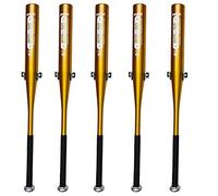 AUXPhome Soporte de pared vertical de goma para bate de béisbol o sóftbol, soporte de pared para pared - Capacidad para 5 bates - Fácil de instalar - Herramientas incluidas - Sin bate