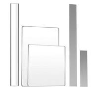 AUXSOUL 5 rodillos de arcilla sólida acrílica de tubo redondo rodillo acrílico rodillo de polímero herramientas de arcilla rectangular hoja de respaldo para bricolaje modelado modelado escultura