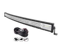 AUXTINGS 106cm 540W Curva LED Barra de luz 7D Lente Spot Inundación 3 Filas LED Luz de Conducción con el Kit de arnés de cableado para Fuera del Camino Vehículo Todoterreno 4x4 tracción,CC 12V 24V
