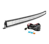 AUXTINGS 132 cm 675W LED Luz Curved Spotlight Triple Línea de buceo con el kit de arnés de cableado para el camino fuera de carretera ATV AWD SUV 4WD 4x4 Pickup, 12V 24V