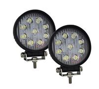 AUXTINGS 2 piezas 4 pulgadas 10 cm 27W antiniebla de trabajo LED de lámpara de conducción para el camión barco Off-Road luz del punto luz de inundación,CC 12V 24V