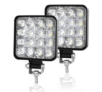 AUXTINGS 3.5 pulgadas 9 cm 48W mini Faro de trabajo rectangular Spot lámpara trabajo led 6000K IP67 Impermeable Exterior foco led 12V 24V para off road camión coche ATV 4x4 tractor moto,2 piezas