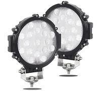AUXTINGS 7 Pulgadas 2 pcs 51W Barra de luz LED Spot Off-Road Conducción Luces Luz de Trabajo para Coche Pastilla