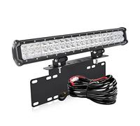 AUXTINGS Barras LED de 50cm 126W 2 Filas 4x4 Todoterreno Barra LED y Soporte de Montaje, luz de Trabajo Universal Placa de matrícula con arnés para Camión JP SUV ATV UTV Tractor Barco,CC 12V 24V
