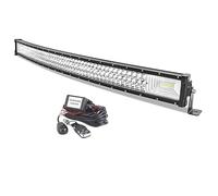 AUXTINGS Curvo 106 cm Barra de luz led, 540W Barras Luminosas led y 12V estroboscópica Kit de cableado para Off Road camión Coche SUV 4x4,Foco Inundación Combinado 6000K lámpara de conducción