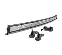 AUXTINGS Curvo Barra de luz LED 127 cm con Soporte magnético, arnés de cableado,3 Fila 648W Foco Combinado de inundación Luces 50 Pulgadas lámpara Trabajo para SUV UTV Todoterreno camión Remolque 4x4