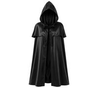 AUYAO Capa con Capucha Disfraz Vampiro, Cloak Medieval Unisex Halloween