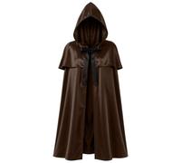 AUYAO Capa con Capucha Disfraz Vampiro, Cloak Medieval Unisex Halloween