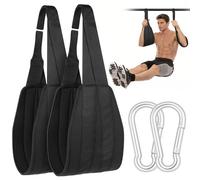 AUYAO Correas Abdominales, Maquina Abdominales, con Correas Colchadas y Mosquetones, Slings para Barra de Dominadas, Soporte para Brazos, Fitness y Fuerza, Cojín Suave