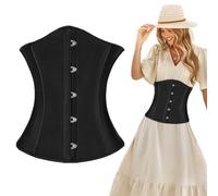 AUYAO Corset Mujer, Cinturón para Mujer con Cordones Atados, Cintura Capacitación Brocade, Bustier Gótico, Applica a Abito da Festa Corsetto, Halloween Carnava Cosplay Fiesta Outfit, S