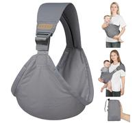 AUYAO Fular Portabebe, Portabebes Lateral, Malla Transpirable Portabebes Ajustable, Portabebé Ligero de Cadera, Porteo Bebe Ergonomica, Ajustable y Cómodo, Hasta 15 KG