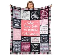 AUYAO Manta Franela Regalos, Regalos Originales de Cumpleaños, Manta de cumpleaños, Manta Regalo, Regalos Originales para Ella Esposa Hija Niña Hermanas Mamá Mejor Amiga Tía Colegas(150cmX130cm)