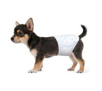 AUYAO Pañales Desechables para Perro, 20pcs Pañales para Perros Macho, Bragas Perras Menstruales, Bragas para Perros Celo, Súper Absorbente y Suave, M