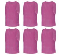 AUYAO Petos Futbol, 6Pcs Petos Futbol Niños, Chaleco de Entrenamiento de Malla Transpirable, Camisetas Deportivo para Balón de Fútbol Baloncesto, XL