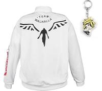 AUYAO Tokyo Revengers Valhalla Kazutora Hanemiya White Jacket Coat Cosplay, Disfraces Anime, White Coat Valhalla Uniforme Chaquetas de béisbol, Disfraz de Carnaval Halloween