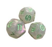 AUYXSSZ Dados de Resina Hechos a Mano, Juguetes didácticos para Contar matemáticas, Opciones emocionantes para la participación educativa, Juego de Dados, Claro y Verde, 1.4 cm