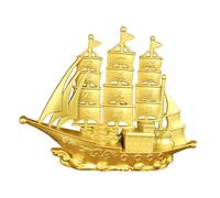 AUYXSSZ de velero con Forma de dragón, Modelo de velero, Estatua, Obra de Arte, decoración de, decoración del hogar, Hermoso Significado, Modelo de con, Oro, 10 x 7.8 cm