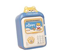 AUYXSSZ Innovadora alcancía para cajeros automáticos, Regalo para niños con Dinero automático Que Permite Aprender a administrar el Dinero Jugando, Azul, 14.5 x 11.5 x 25 cm